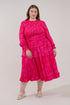Seldy Smocked Midi Dress Rouge Floral Curve