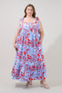 Hendy Shoulder Tie Maxi Dress Areca Curve