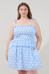 Irvine Smocked Mini Dress Mosaic Curve
