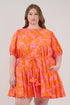 Deliah Godet Mini Dress Floral Curve