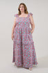 Serenia Ruffle Maxi Dress Floral Curve