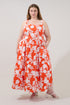 Avril Belted Midi Dress Lilo Tropics Curve