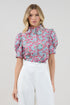 Finley Ruffle Button Down Top Floral