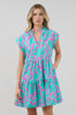 Janelly Poplin Tiered Mini Dress Palmate