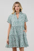 Pallas Poplin Tiered Mini Dress Floral
