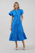 Davie Button Down Midi Dress Raidy Floral