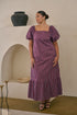 Xena Puff Sleeve Maxi Dress Stripe Curve