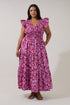 Sunfire Tiered Midi Dress Yunice Floral Curve