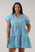 Janelly Poplin Tiered Mini Dress Palmate Curve