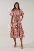 Ginny Bubble Sleeve Midi Dress Fable
