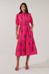 Zurum Pleated Midi Dress Genora Floral