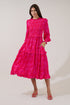 Seldy Smocked Midi Dress Rouge Floral