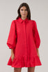 Maude Button Down Long Sleeve Shift Dress
