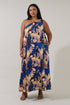 Glena Pleated Maxi Dress Irelia Floral Curve