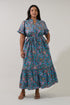 Alna Button Up Midi Dress Berlin Floral Curve