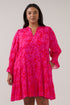Anamy Shift Mini Dress Rouge Floral Curve