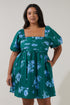 Pleated Mini Dress Denise Floral Curve