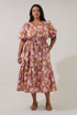 Ginny Bubble Sleeve Midi Dress Fable Curve