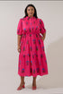 Zurum Pleated Midi Dress Genora Floral Curve