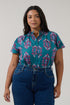 Patma Mock Neck Top Folklore Curve