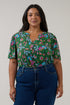 Mivie Pleated Top Botanical Curve