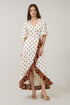 Abelia Hi-Low Maxi Wrap Dress Polka Dot