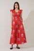 Sherly Smocked Midi Dress Floral