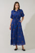 Arelia Button Down Midi Dress Bouquet