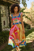 Citra Smocked Midi Dress Tropical
