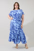 Judtih Flare Midi Dress Floral Curve