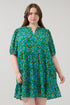 Edela Tiered Mini Dress Divina Floral Curve