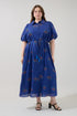 Arelia Button Down Midi Dress Bouquet Curve