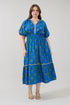 Jara Puff Sleeve Midi Dress Countryside Curve