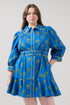 Harrah Button Down Mini Dress Countryside Curve