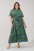 Tobie Belted Button Down Maxi Dress Botanical Curve