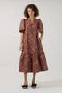 Darlean Jacquard Midi Dress Floral