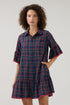 Romona Shift Mini Dress Chapman Plaid