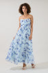 Delphinium Strapless Ruched Maxi Dress