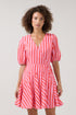 Tanner Wrap Stripe Mini Dress