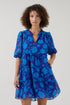 Elenia Tiered Shift Mini Dress Midnight