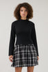 Luisa Mix Media Mini Dress Plaid
