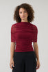 Auburn Ruched Mesh Top