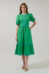 Martin Piped Tiered Midi Dress