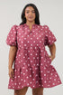 Jacey Babydoll Mini Dress Polka Dot Curve