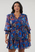 Idra Ruffle Chiffon Dress Floral Curve