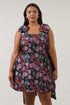 Jacquard Bow Sash Dress Rose Curve