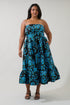 Aurra Strapless Midi Dress Zoe Jacquard Curve