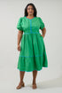 Martin Piped Tiered Midi Dress Curve
