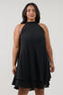 Lyra Back Bow Halter Mini Dress Curve