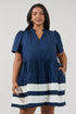 Lidia Color Block Mini Dress Curve